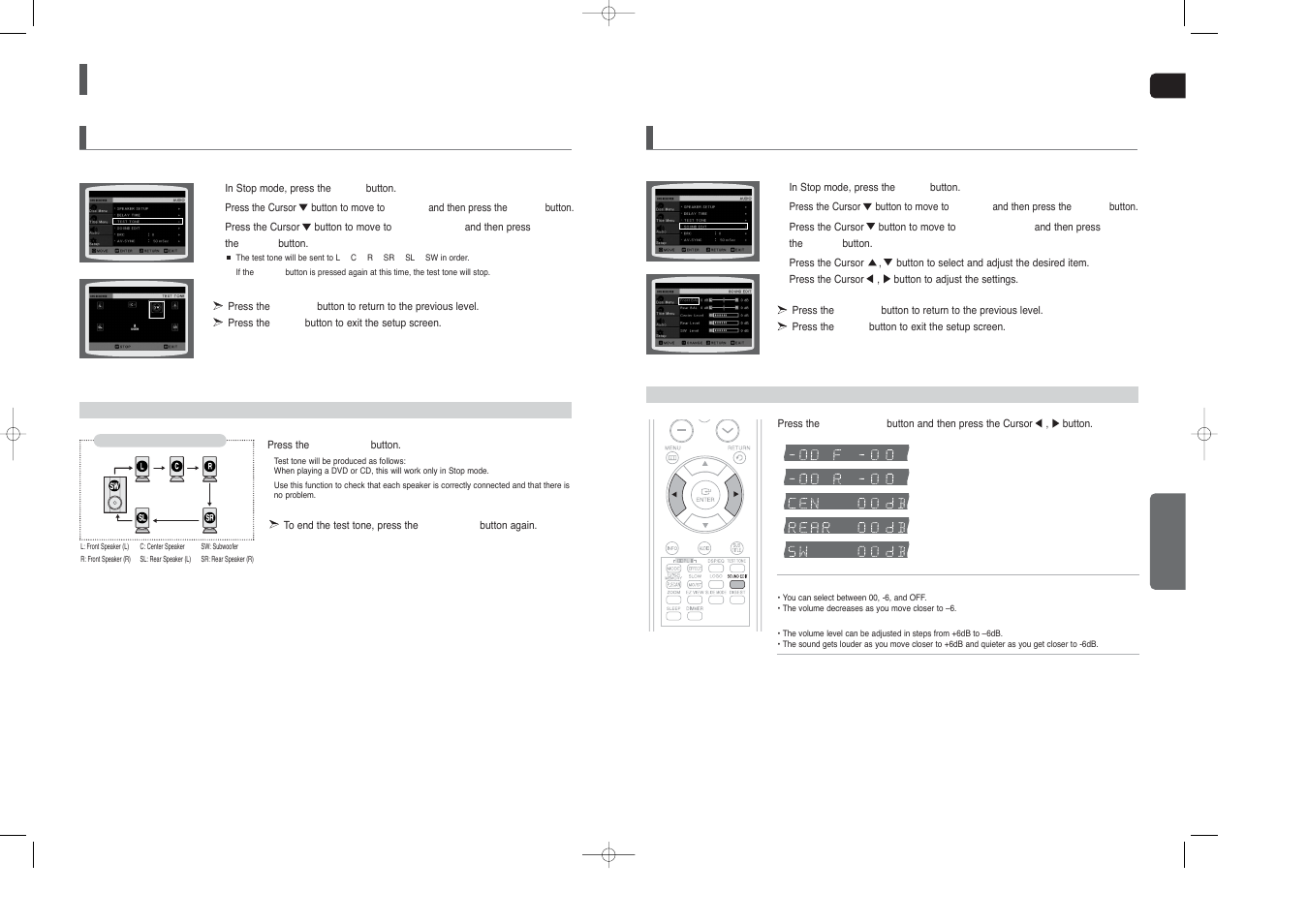 Settings, Con’t) | Samsung HT-X20 EN User Manual | Page 23 / 32