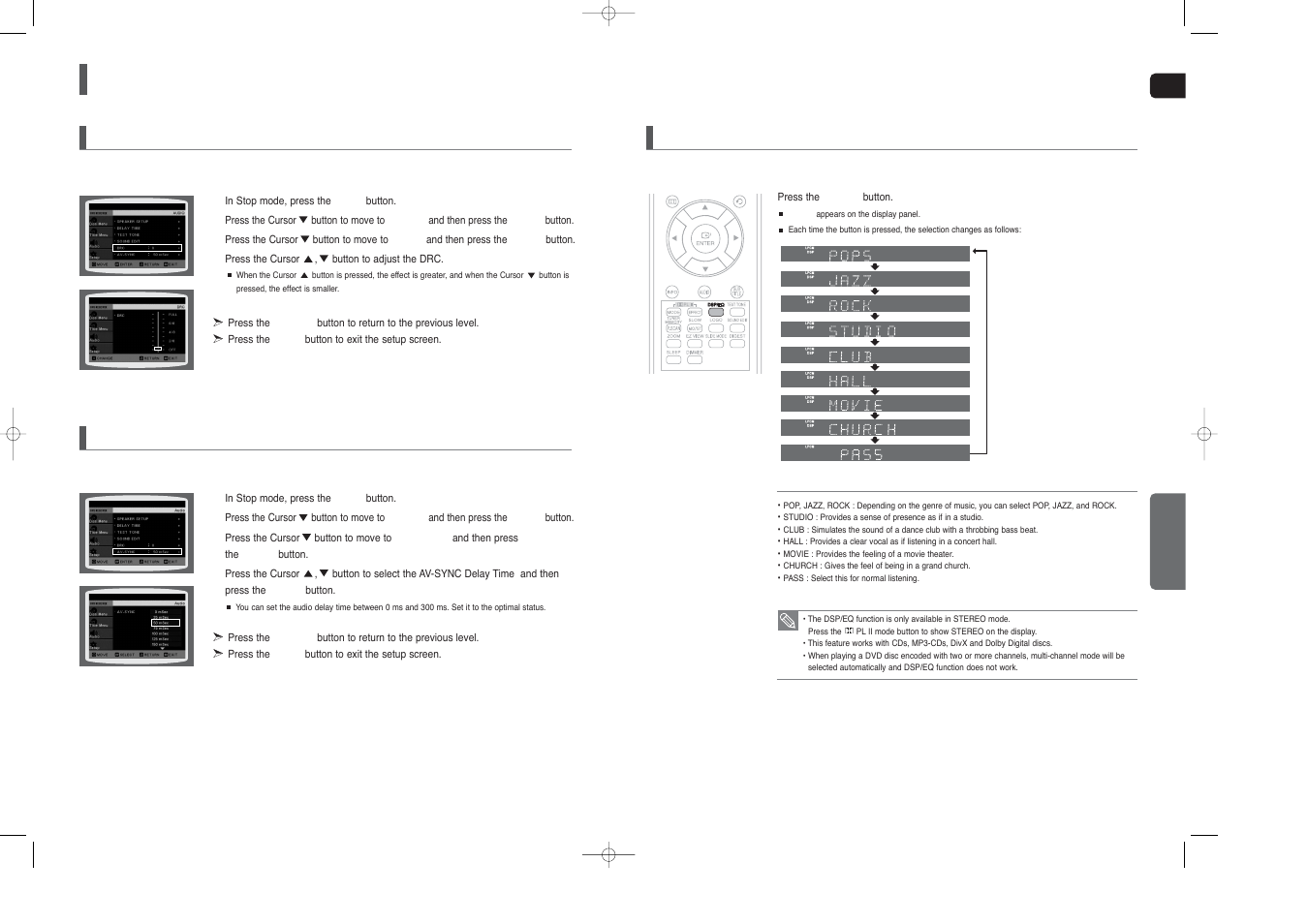 Settings, Con’t) | Samsung HT-X20 EN User Manual | Page 24 / 32