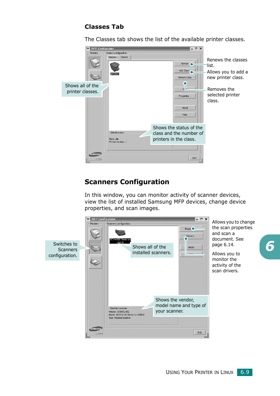 Scanners configuration | Samsung Laser MFP SCX-4100 User Manual | Page 110 / 169