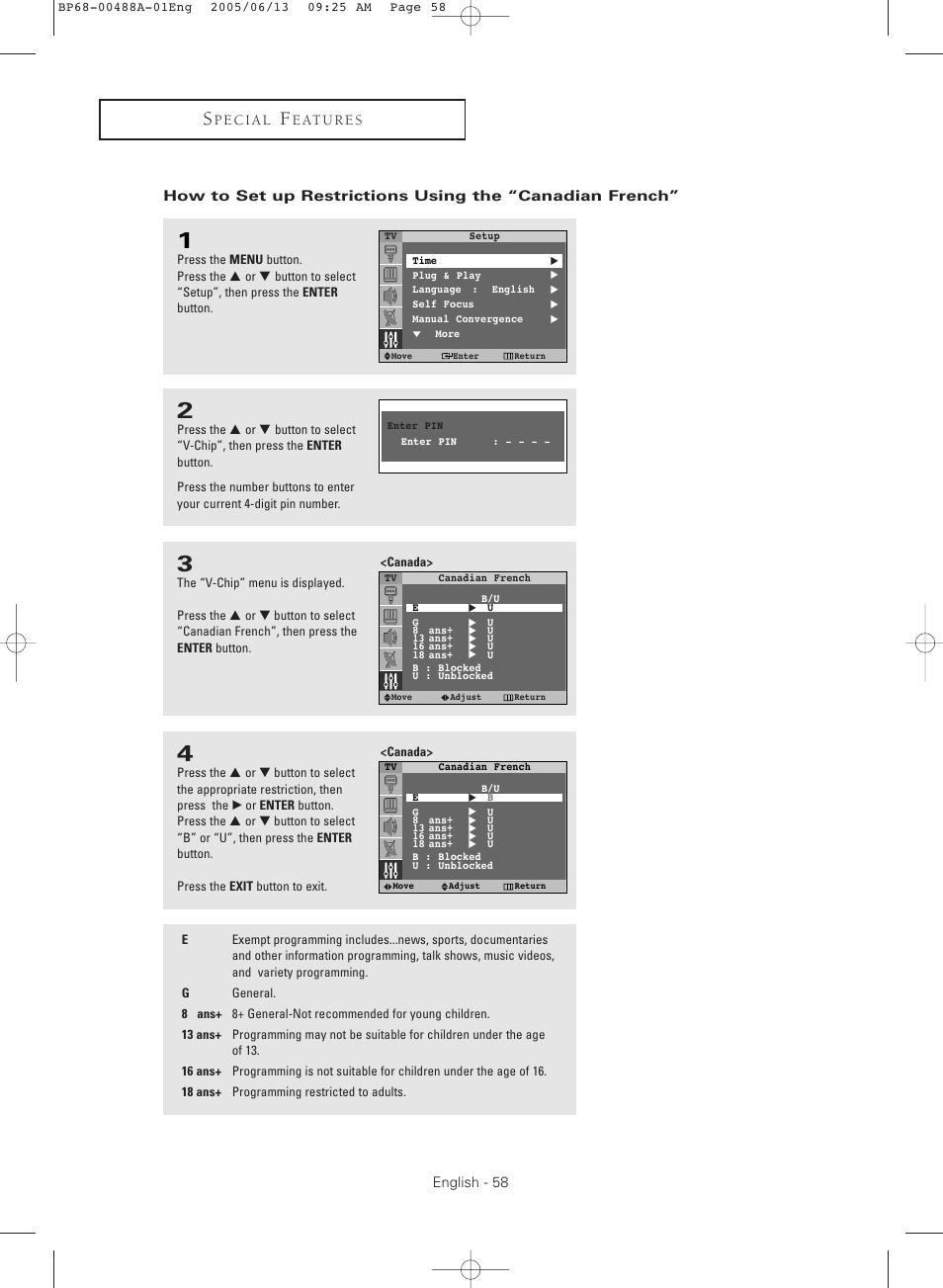 Samsung HC-P5241W User Manual | Page 58 / 64