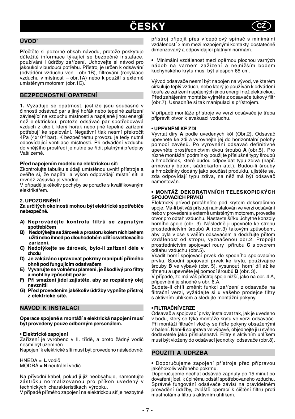 Polsc, Česky | Ardo IT90inox User Manual | Page 7 / 28