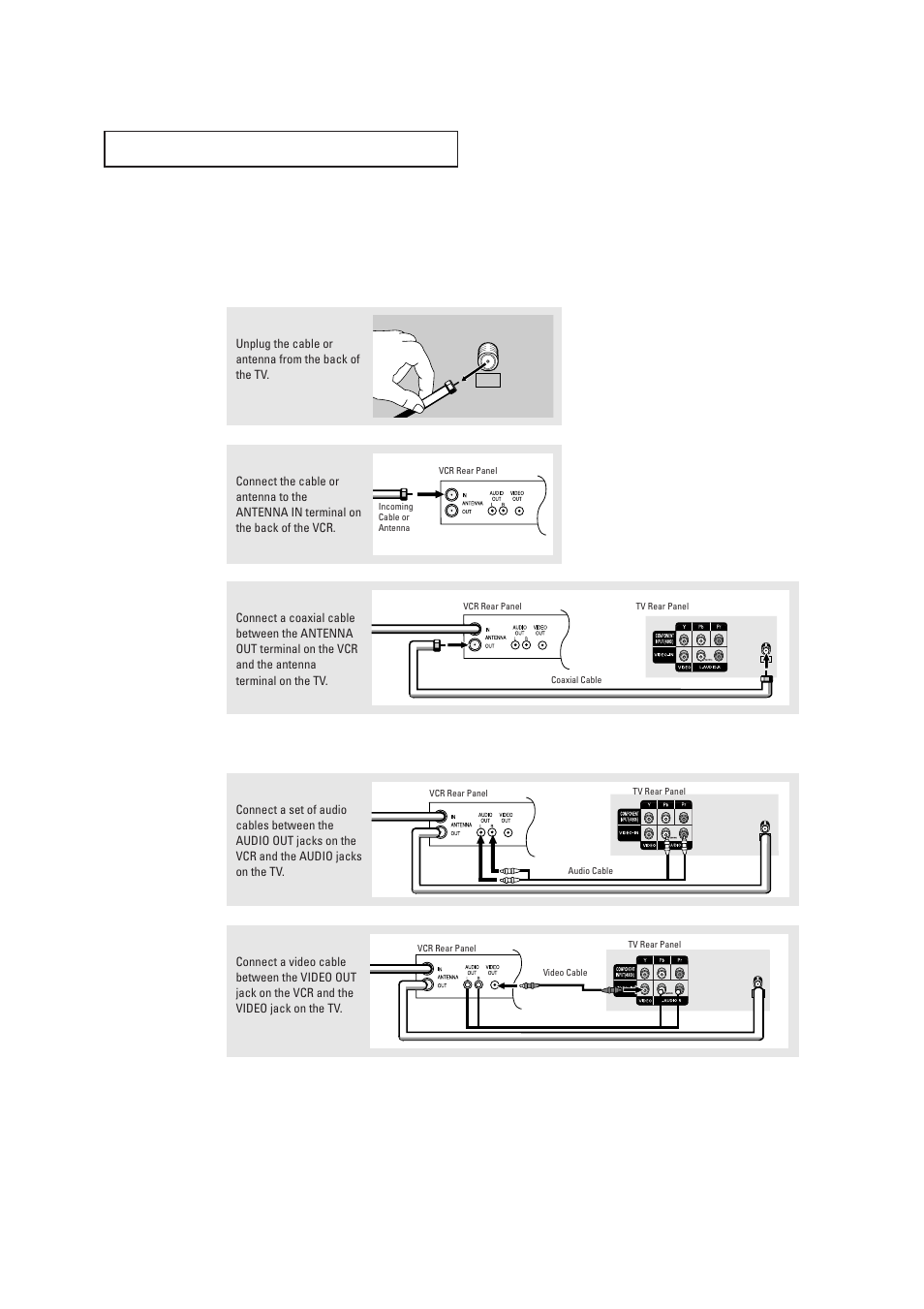 Connecting a vcr | Samsung CL17M2MQ User Manual | Page 13 / 40