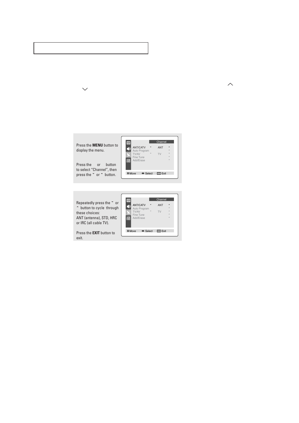 Memorizing the channels, Selecting the video signal-source, P e r at i o n | Samsung CL17M2MQ User Manual | Page 19 / 40