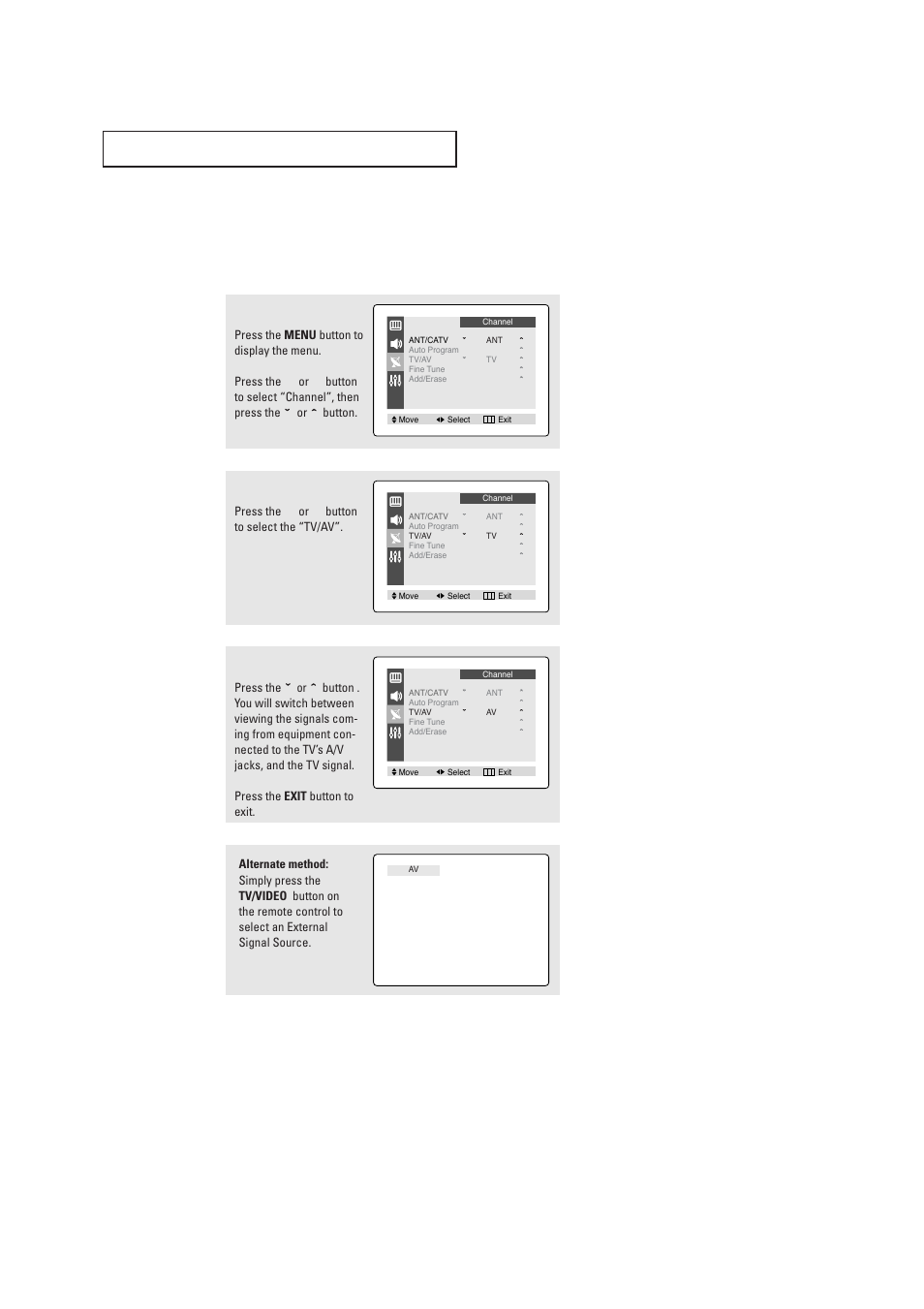 Viewing a vcr or camcorder tape, P e r at i o n | Samsung CL17M2MQ User Manual | Page 28 / 40