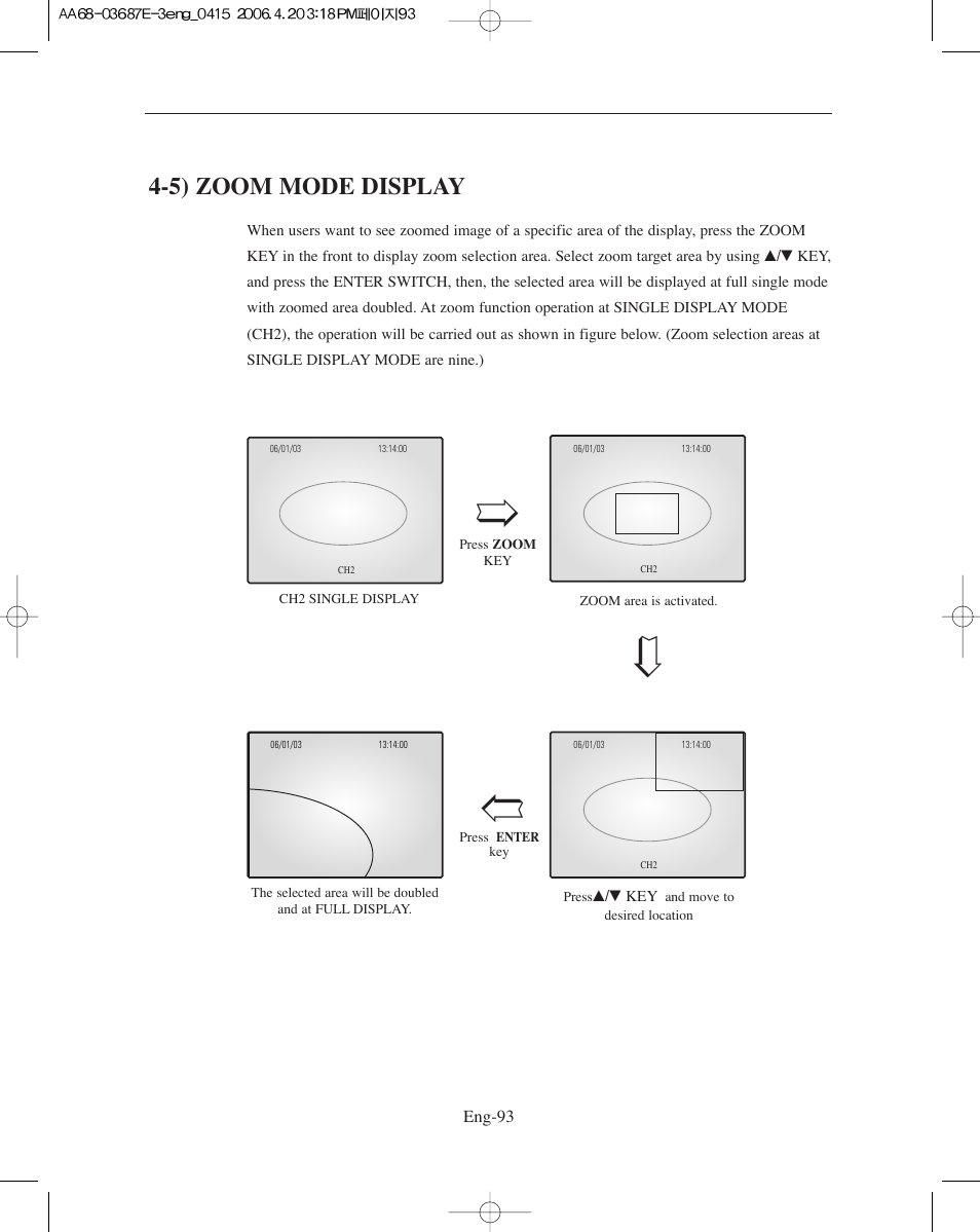 5) zoom mode display | Samsung SMO-XAAV User Manual | Page 93 / 105