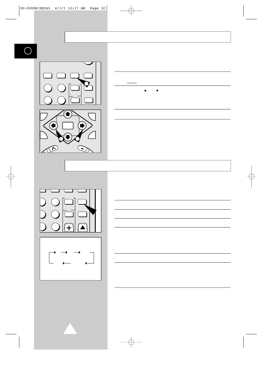 Adjusting picture sharpness, Selecting the audio output mode | Samsung SV-5000 User Manual | Page 36 / 56