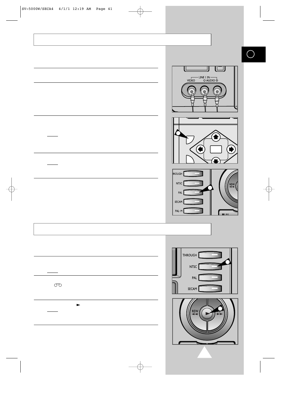 Tv system conversion, Playback conversion | Samsung SV-5000 User Manual | Page 45 / 56