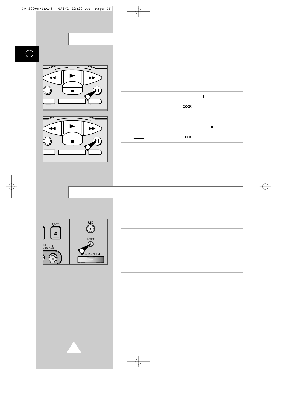 Locking your vcr, Resetting your vcr | Samsung SV-5000 User Manual | Page 50 / 56