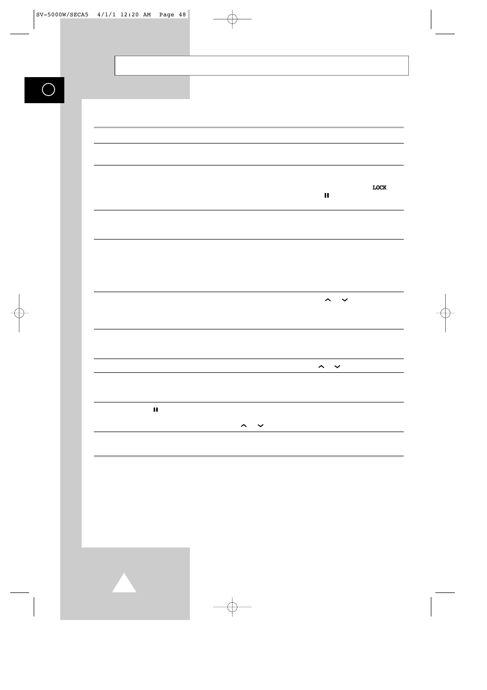 Troubleshooting guide | Samsung SV-5000 User Manual | Page 52 / 56