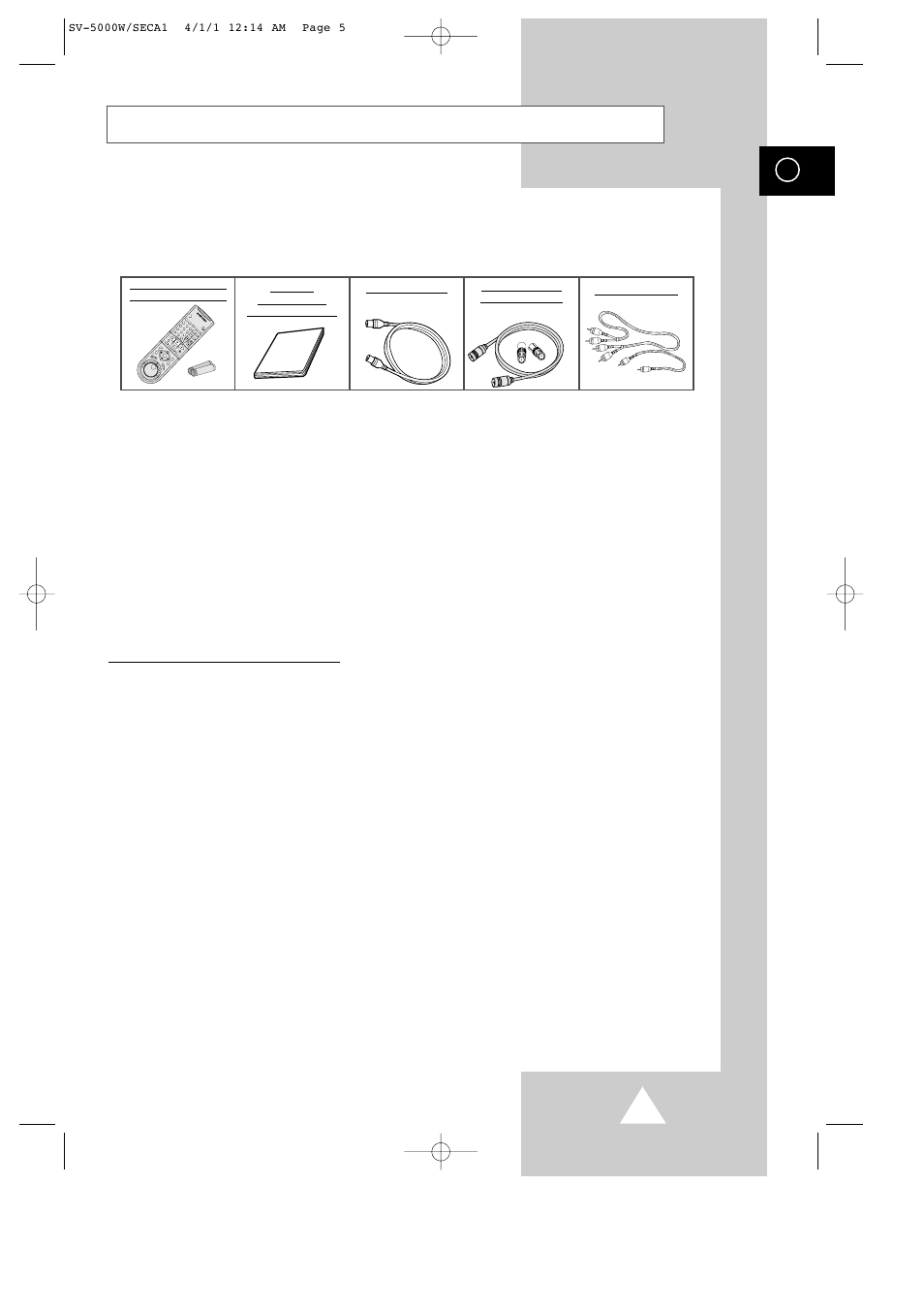 Getting started | Samsung SV-5000 User Manual | Page 9 / 56