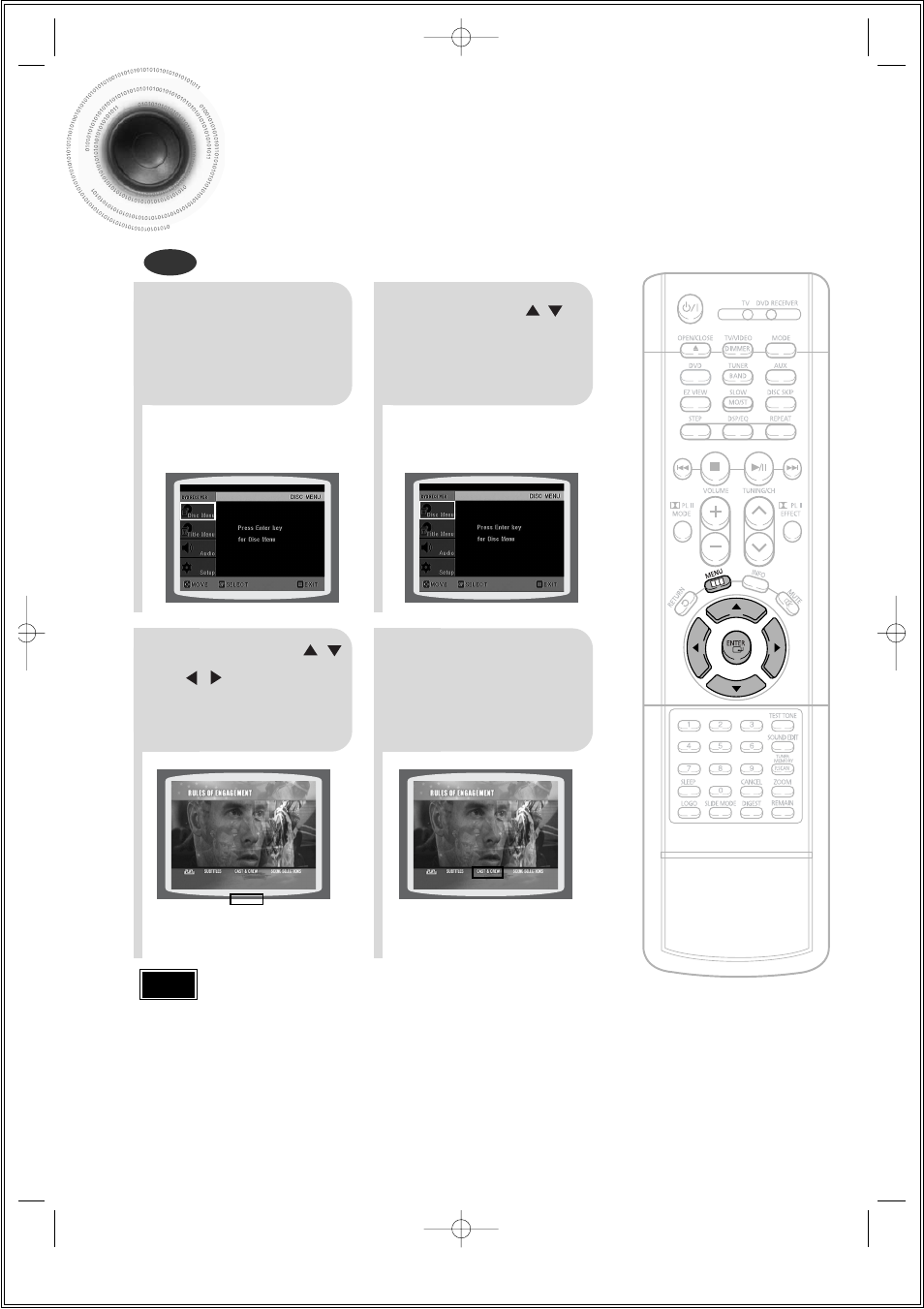 Using disc menu | Samsung HT-DS610 User Manual | Page 42 / 78