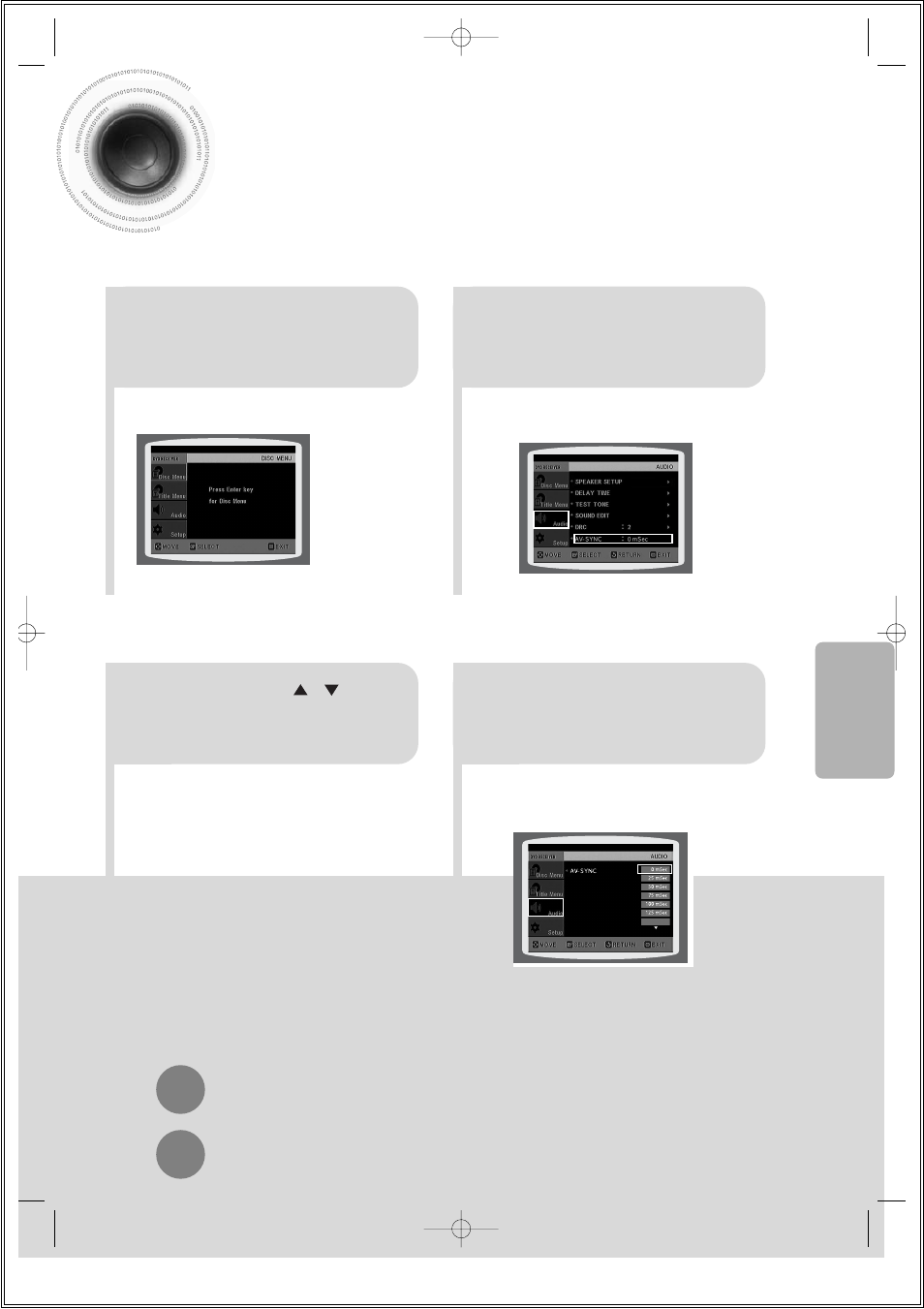 Av sync setup | Samsung HT-DS610 User Manual | Page 55 / 78