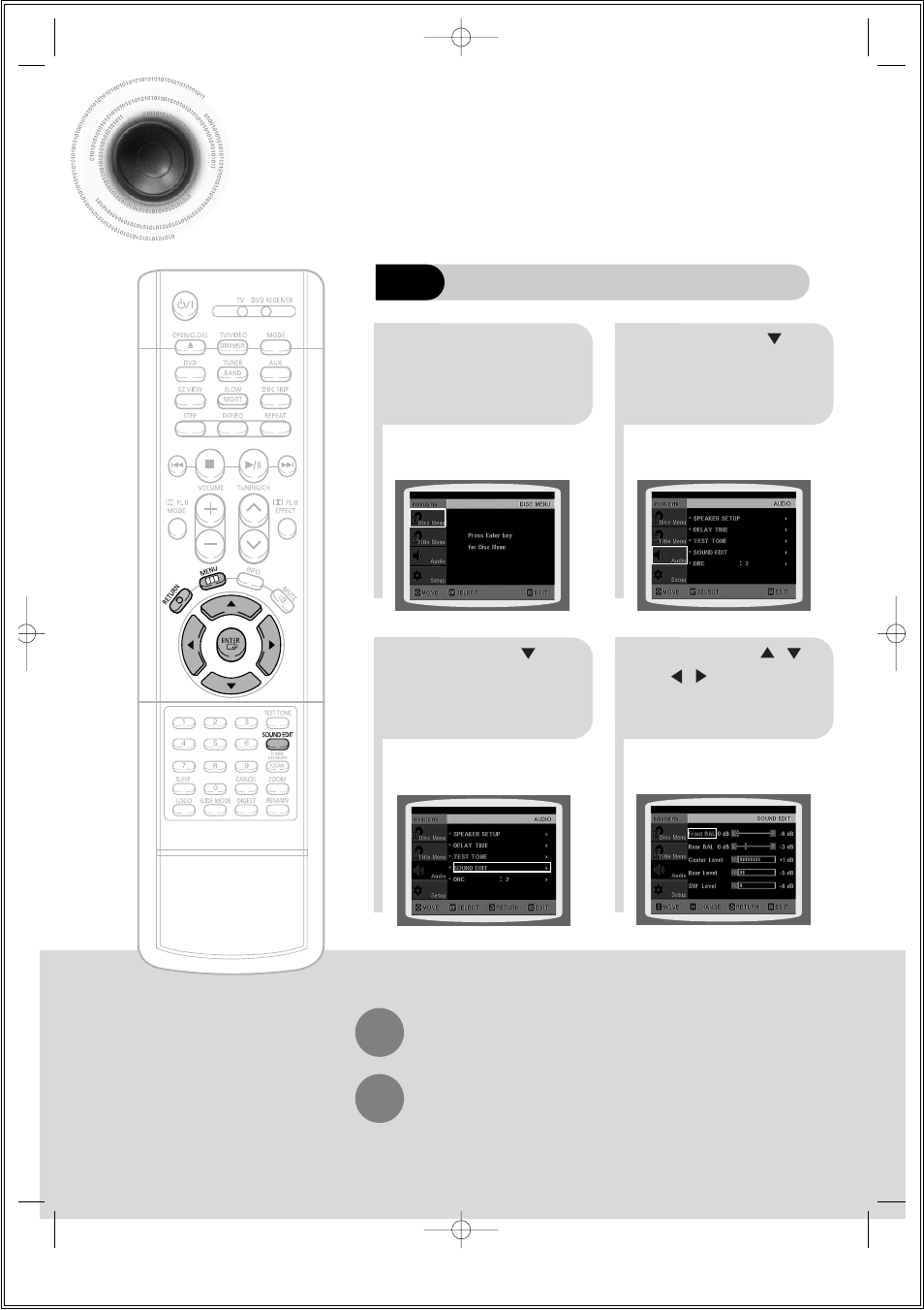 Setting the audio quality, 59 setting the audio quality | Samsung HT-DS610 User Manual | Page 60 / 78