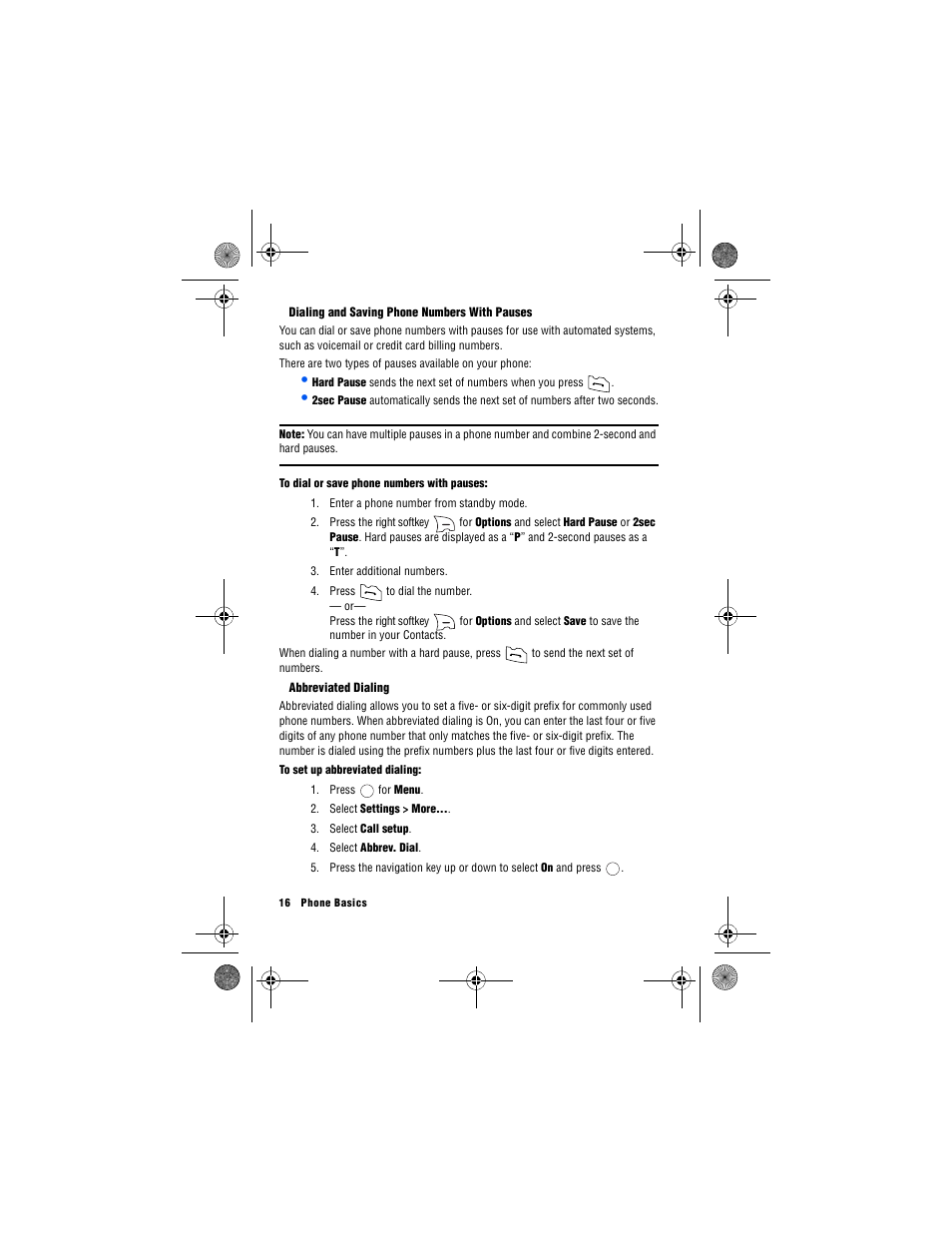 Dialing and saving phone numbers with pauses, Abbreviated dialing | Samsung 12172009 User Manual | Page 23 / 117