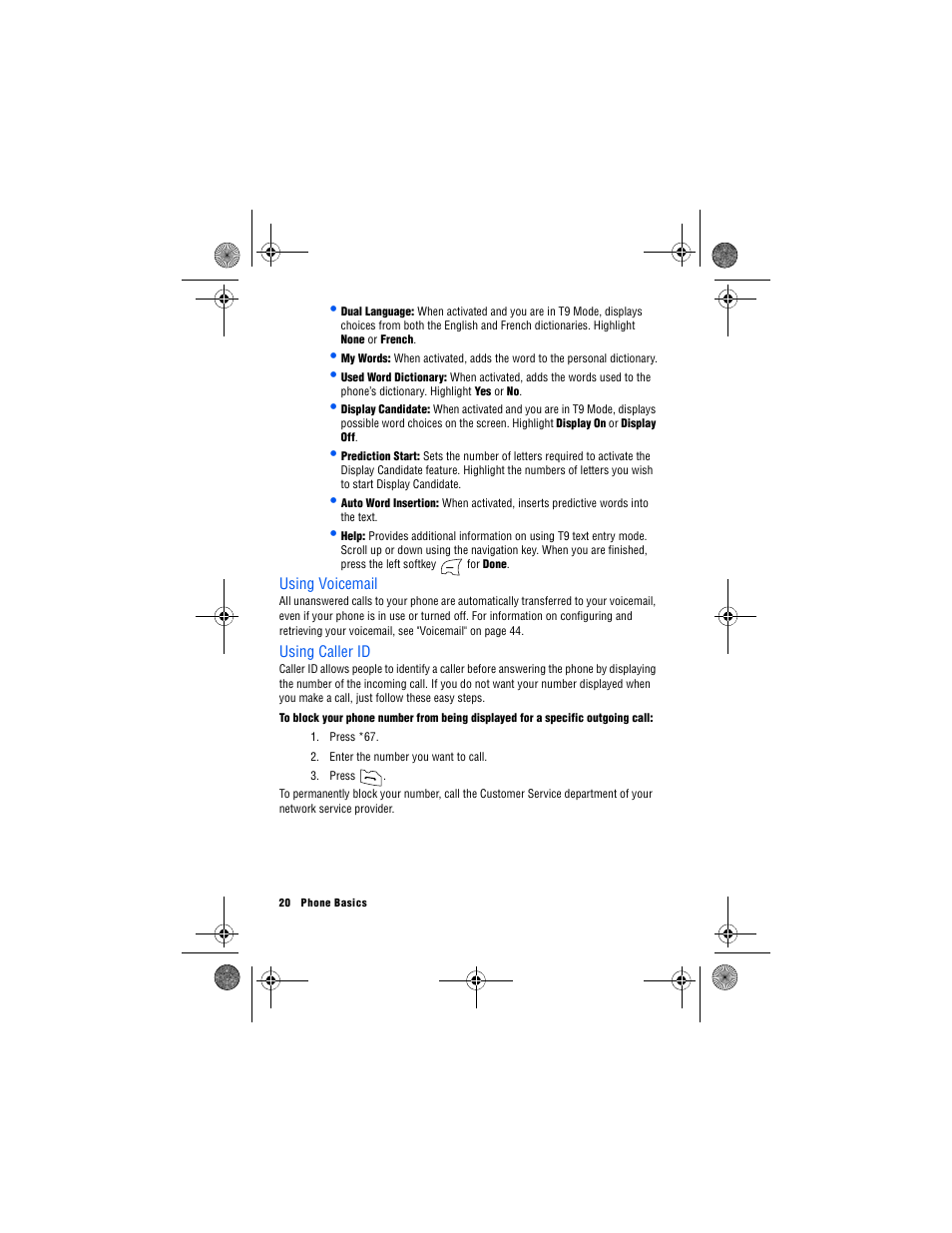 Using voicemail, Using caller id, Using voicemail using caller id | Samsung 12172009 User Manual | Page 27 / 117