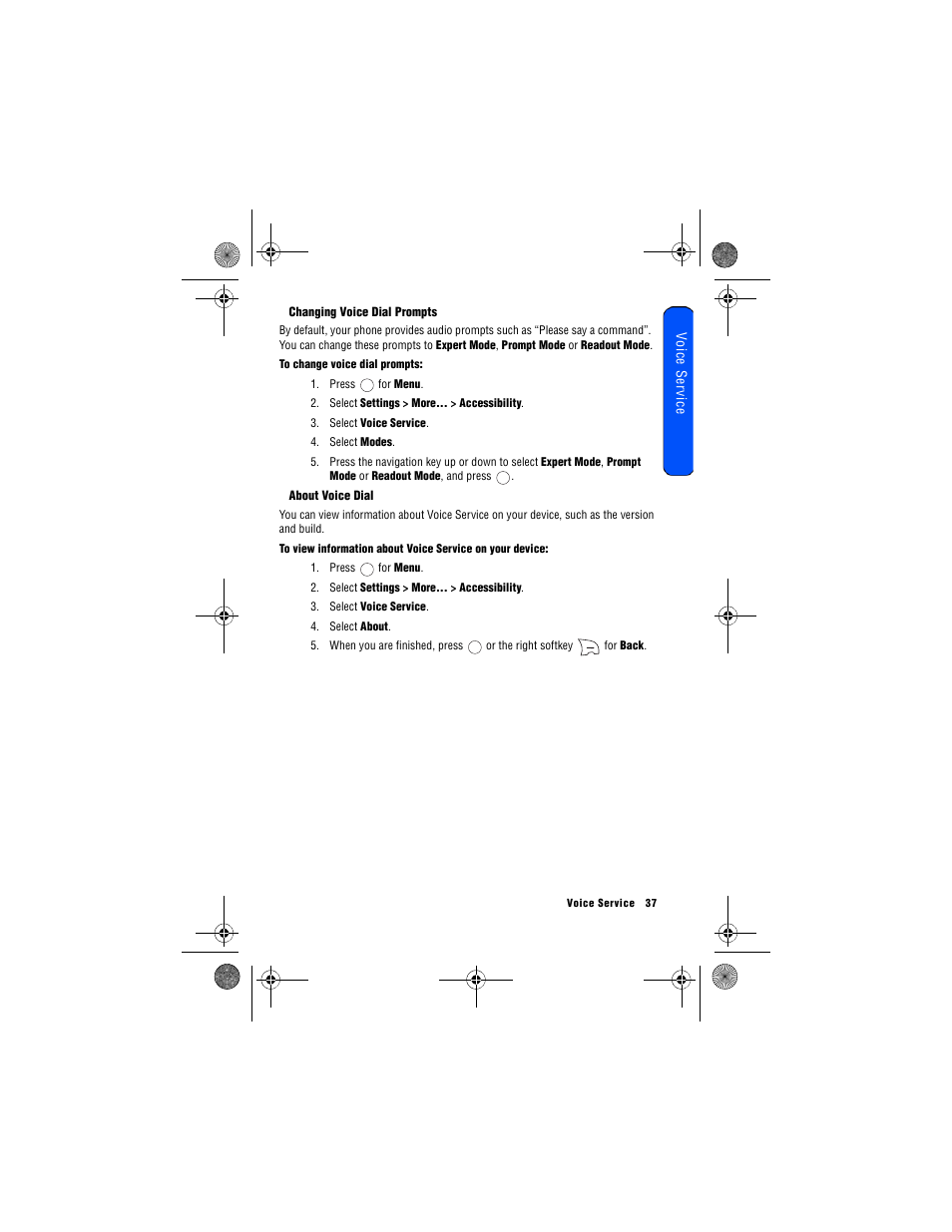 Changing voice dial prompts, About voice dial | Samsung 12172009 User Manual | Page 44 / 117