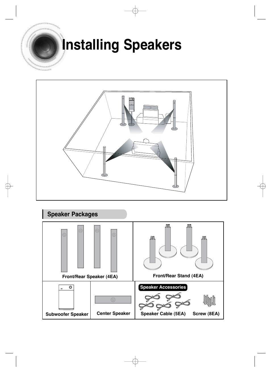 Installing speakers 13 | Samsung AH68-01720S User Manual | Page 15 / 89