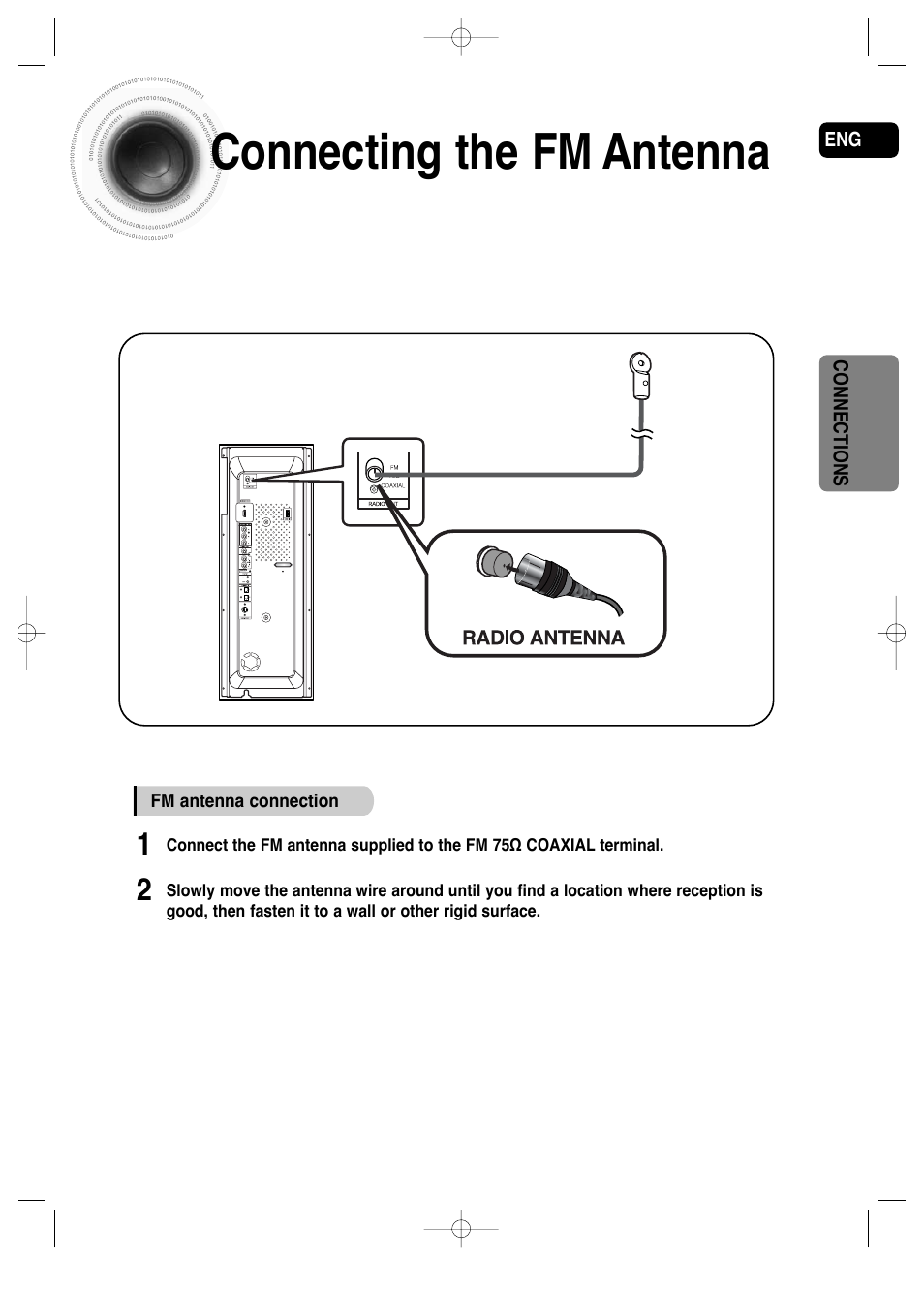 Connecting the fm antenna | Samsung AH68-01720S User Manual | Page 26 / 89