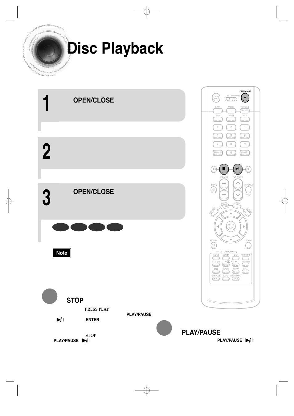 Disc playback | Samsung AH68-01720S User Manual | Page 29 / 89