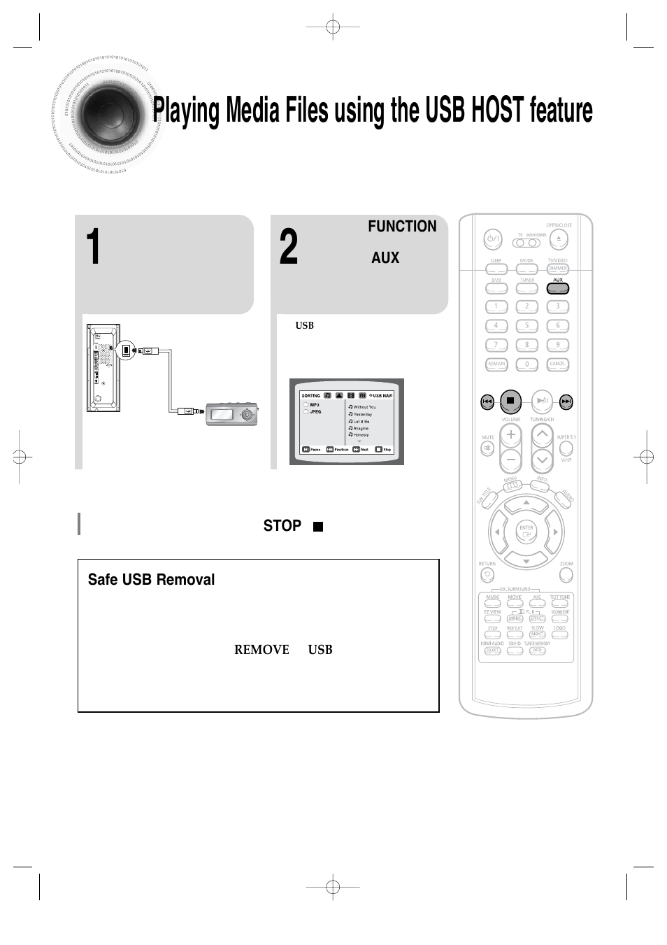 35 playing media files using the usb host feature | Samsung AH68-01720S User Manual | Page 37 / 89