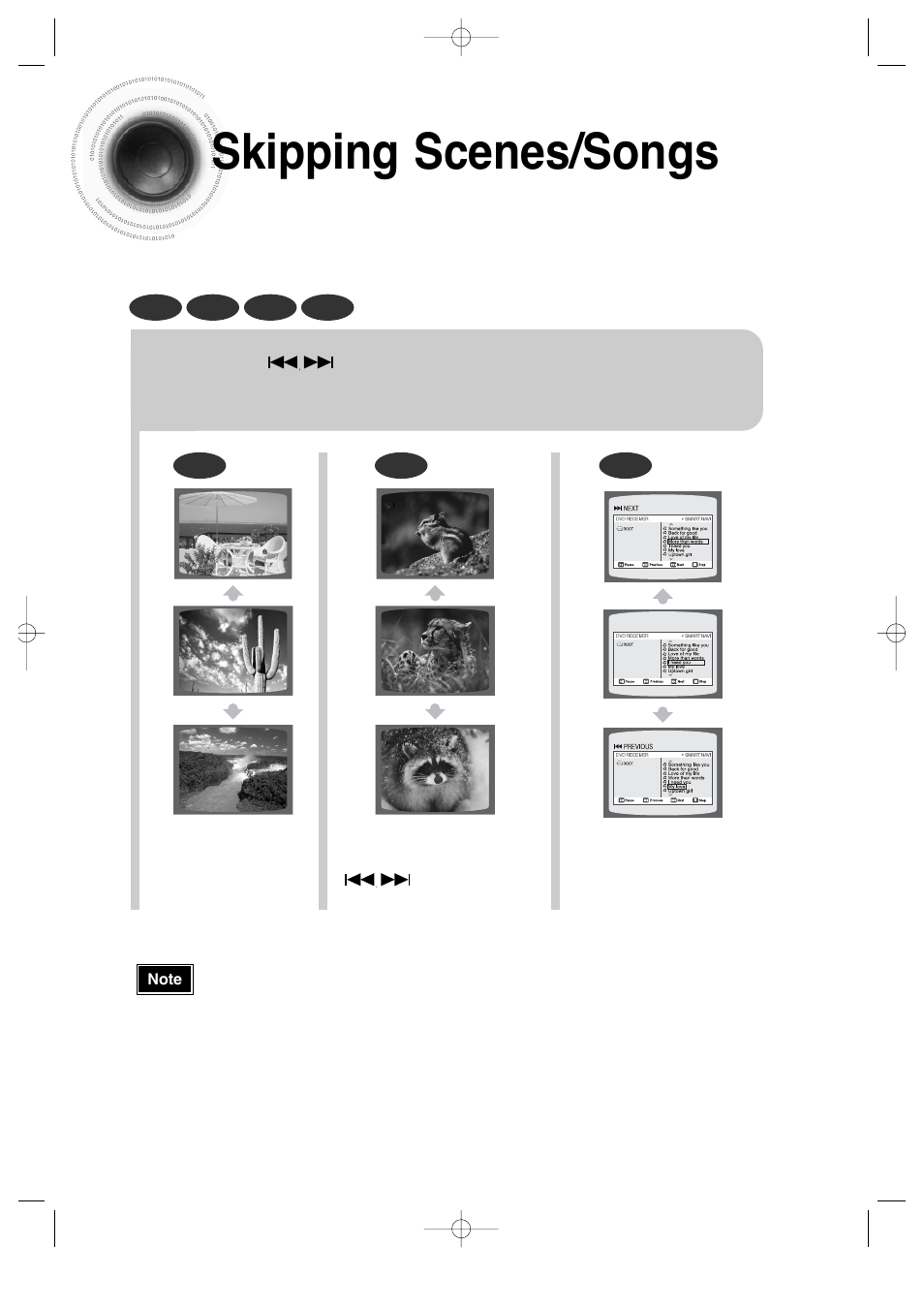 Skipping scenes/songs 39, Briefly press | Samsung AH68-01720S User Manual | Page 41 / 89