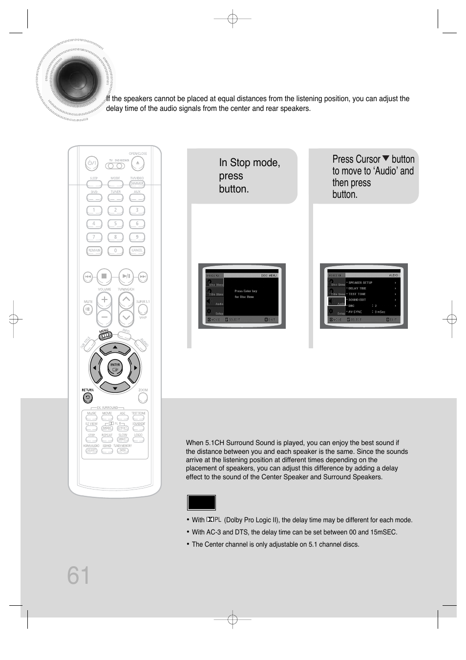 Setting the delay time | Samsung AH68-01720S User Manual | Page 63 / 89