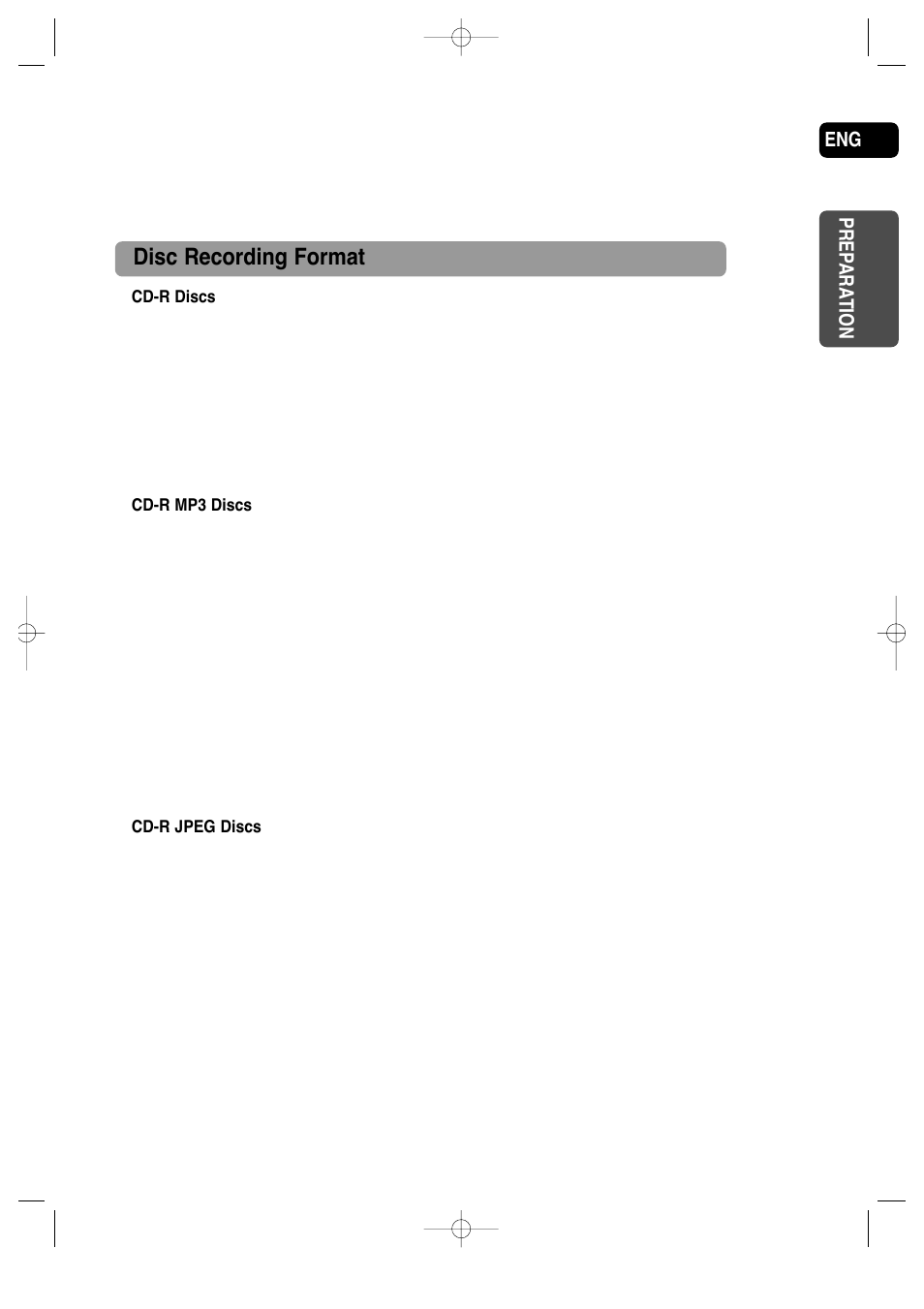 Disc recording format | Samsung AH68-01720S User Manual | Page 8 / 89