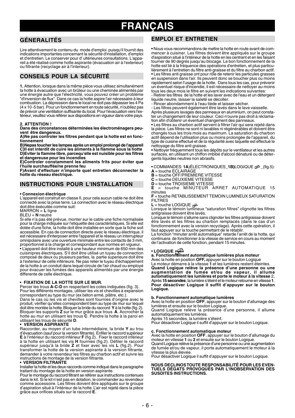 Français | Ardo PN90inox User Manual | Page 6 / 20