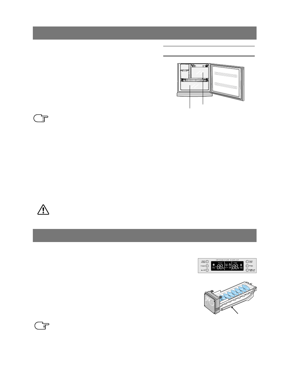 Ice maker, Storing food in the fridge or freezer, B. freezer | Samsung RB195ZABB User Manual | Page 10 / 24
