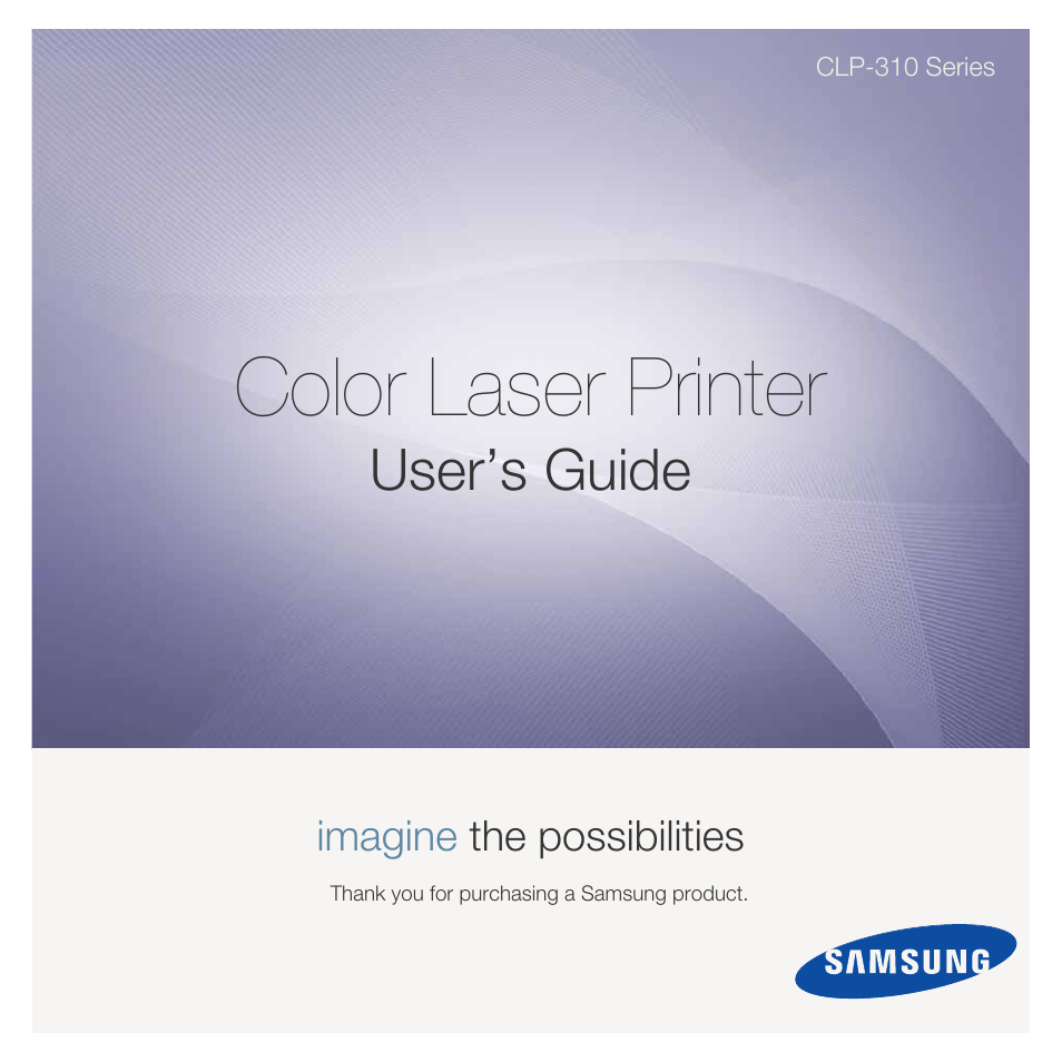 Samsung CLP-310W User Manual | 107 pages