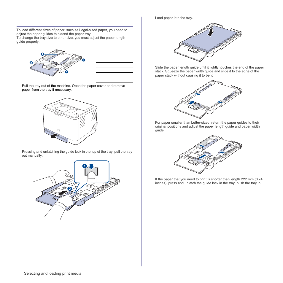 Changing the size of the paper in the paper tray | Samsung CLP-310W User Manual | Page 34 / 107