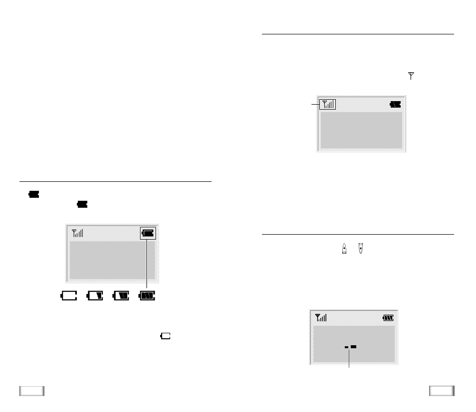 Battery level indicator, Adjusting voice volume, Out of range indicator | Samsung SP-R6100 User Manual | Page 13 / 34