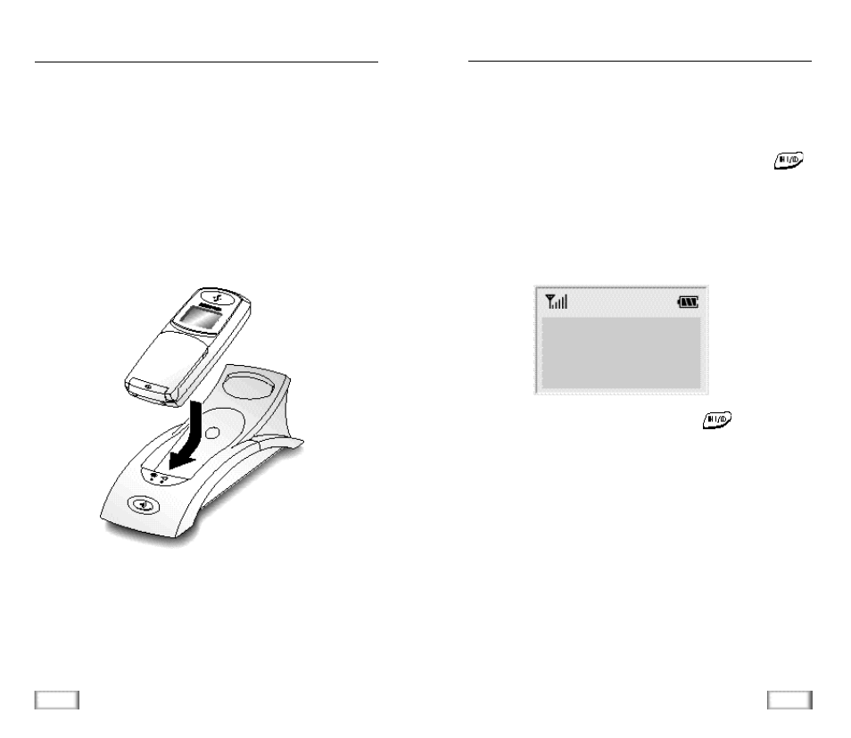 Charging the handset, Turning the handset on/off | Samsung SP-R6100 User Manual | Page 8 / 34