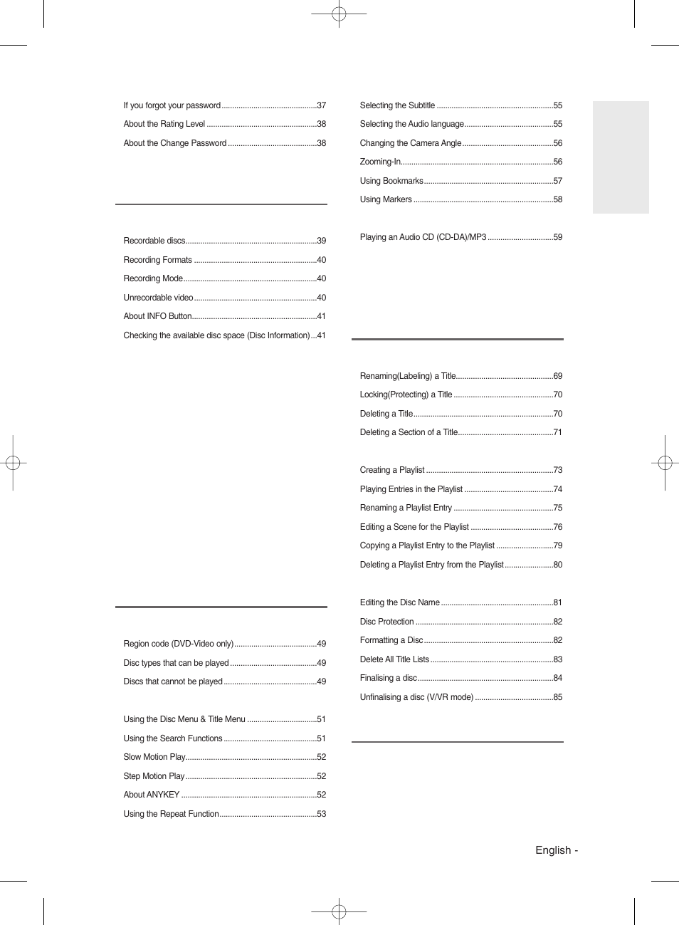 Samsung DVDR131 User Manual | Page 7 / 93