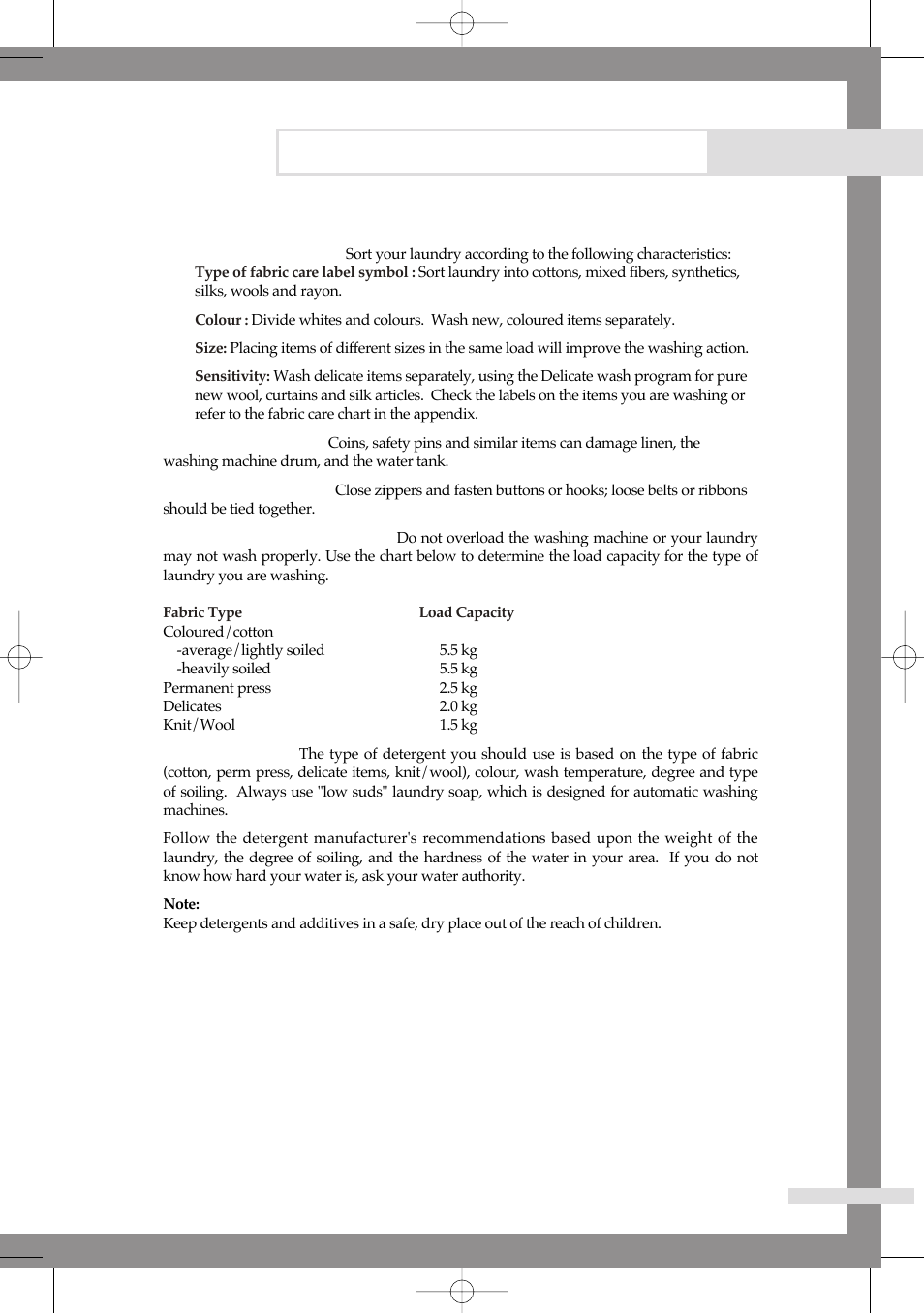 Washing a load of laundry, Washing tips and hints | Samsung B1113J User Manual | Page 15 / 23