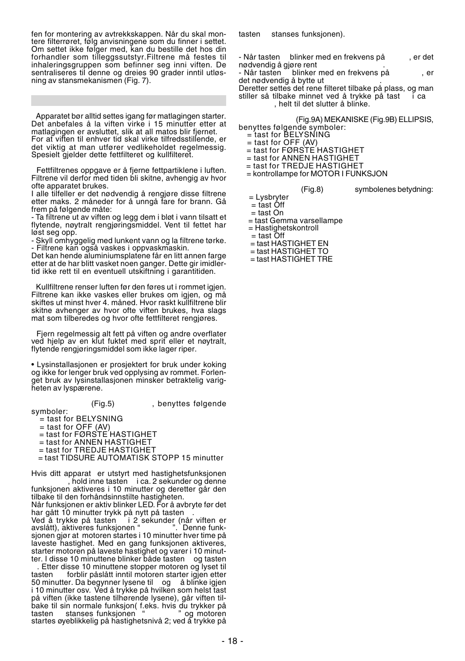 Ardo VA61INOX User Manual | Page 18 / 28
