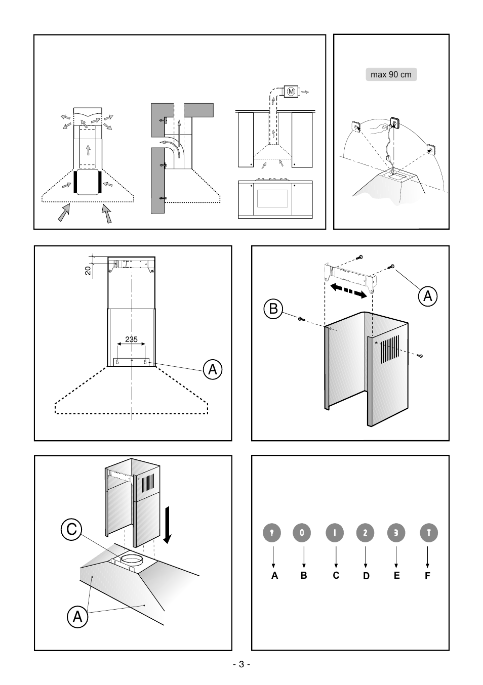 Ab c | Ardo VA61INOX User Manual | Page 3 / 28