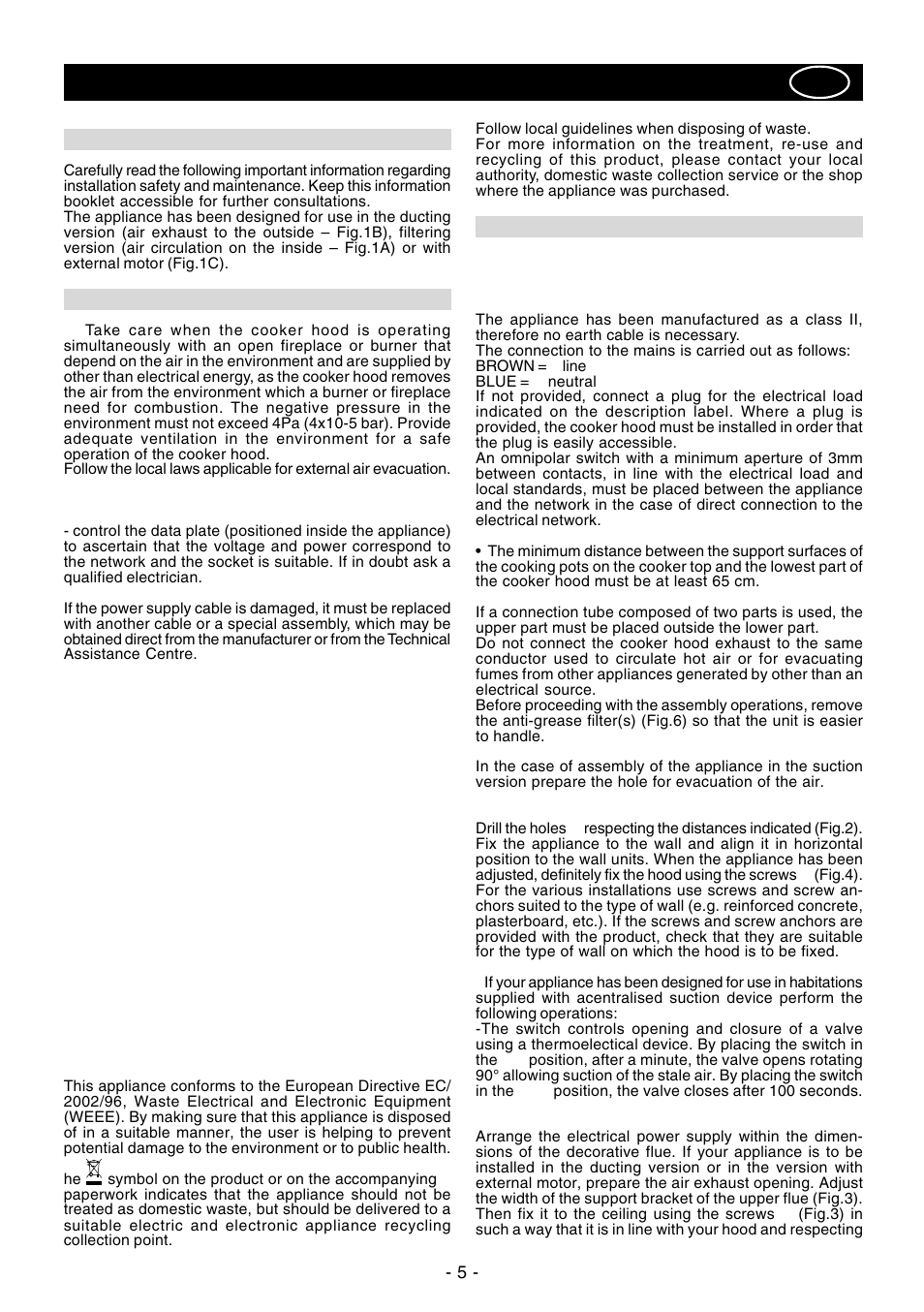 English | Ardo VA61INOX User Manual | Page 5 / 28