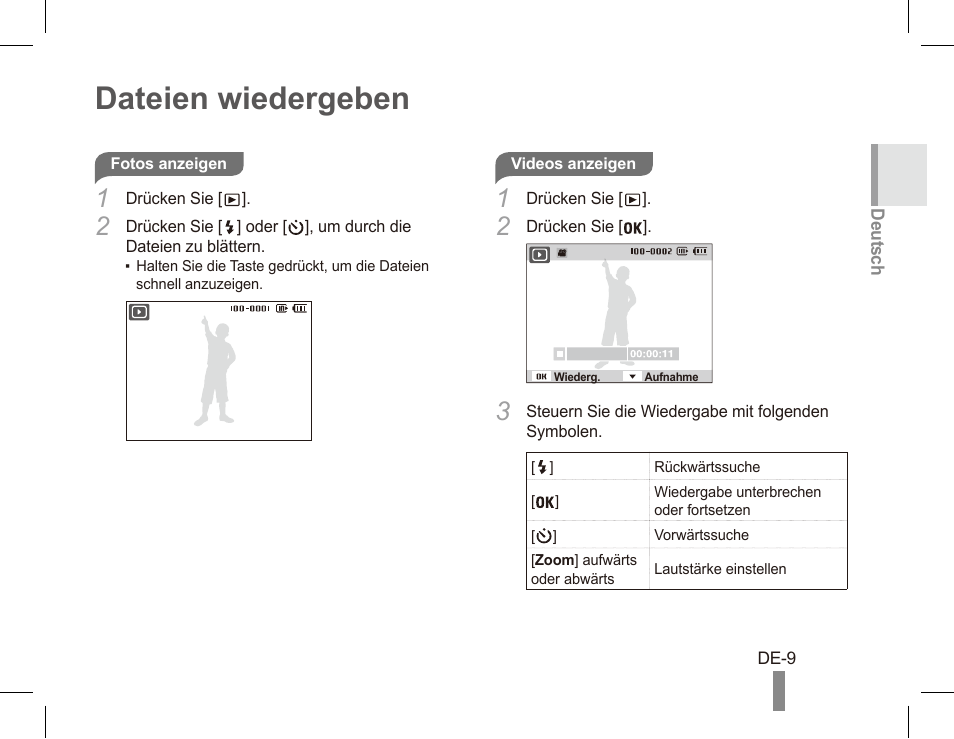Dateien wiedergeben | Samsung ST50 User Manual | Page 19 / 72