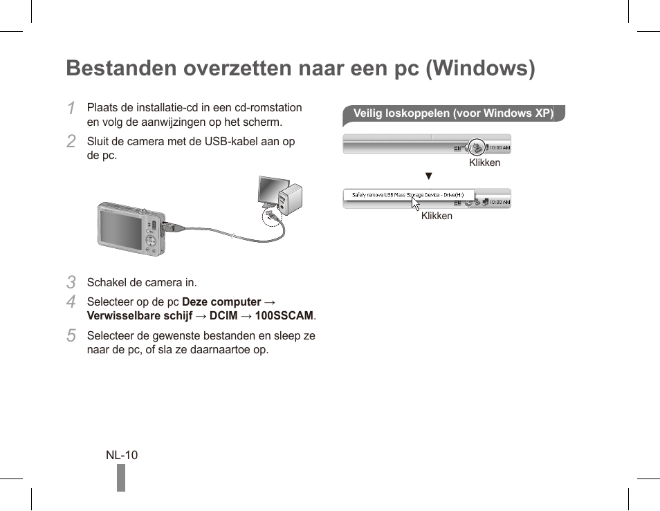 Bestanden overzetten naar een pc (windows) | Samsung ST50 User Manual | Page 60 / 72