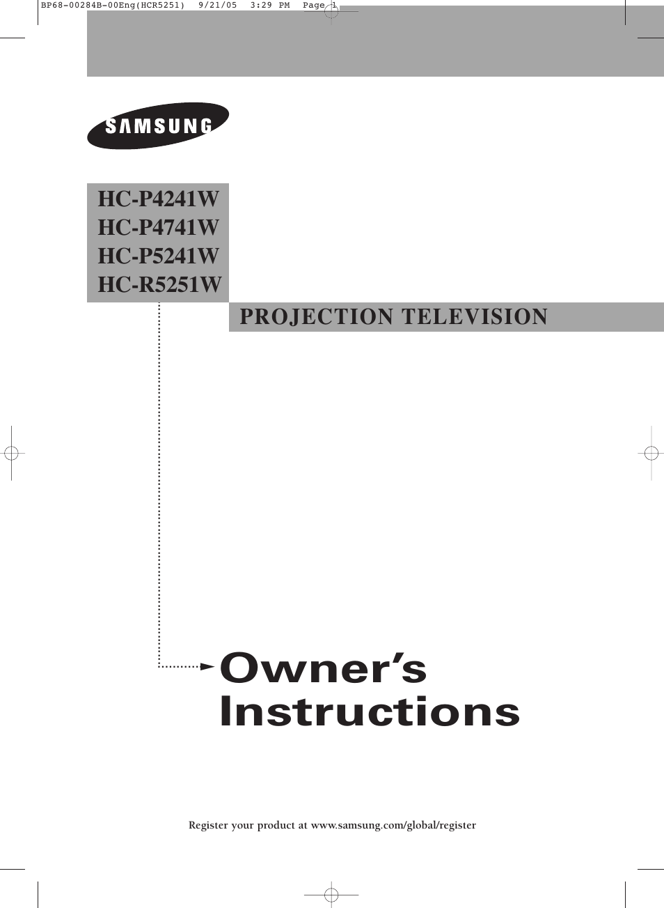 Samsung HC-R5251W User Manual | 64 pages