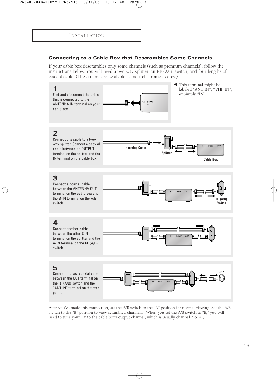 Samsung HC-R5251W User Manual | Page 13 / 64