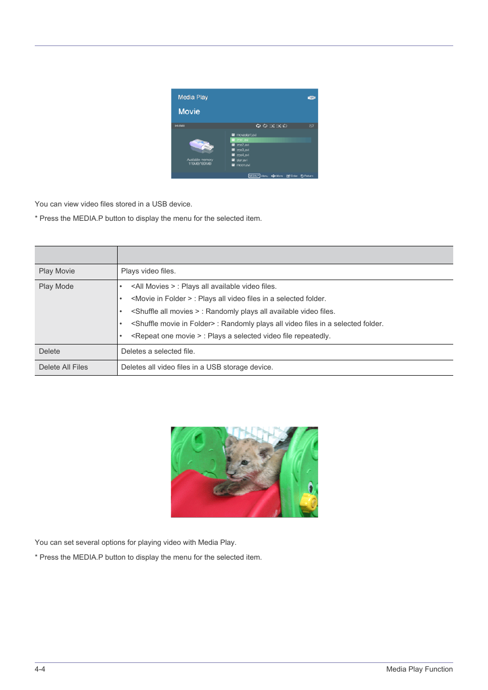 4 movie, Movie -4 | Samsung SP-P410M User Manual | Page 39 / 54