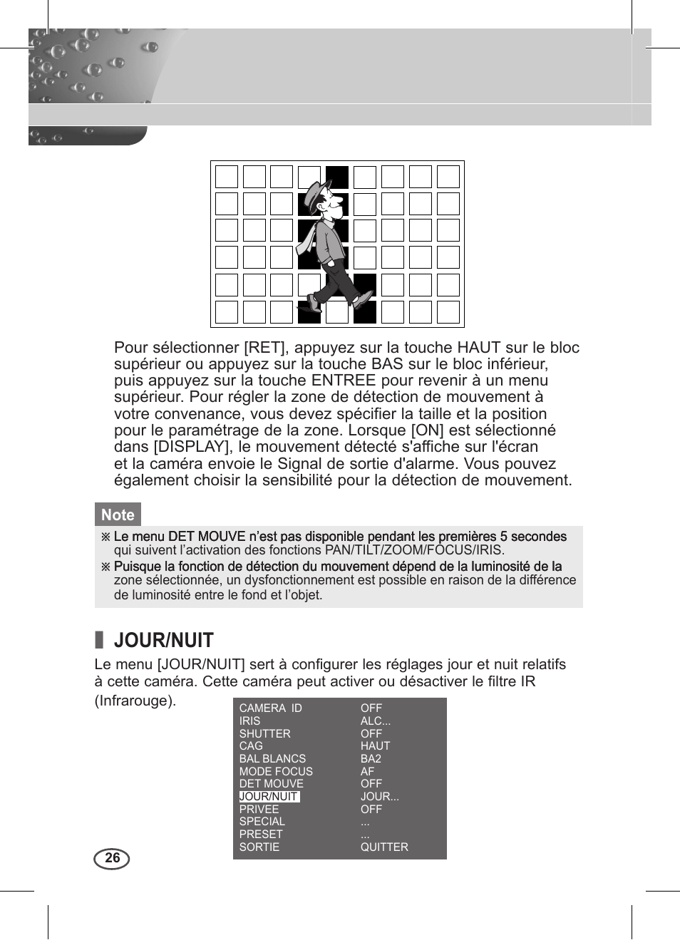 Jour/nuit | Samsung C4235(P) User Manual | Page 106 / 240