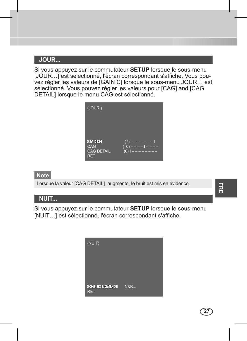 Jour, Nuit | Samsung C4235(P) User Manual | Page 107 / 240