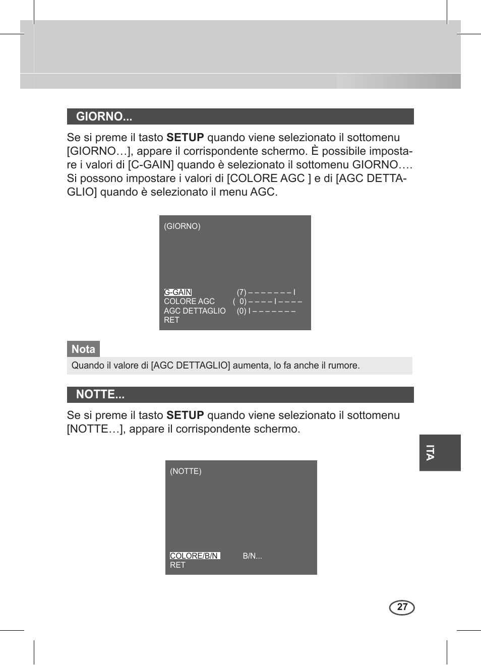 Giorno, Notte | Samsung C4235(P) User Manual | Page 187 / 240