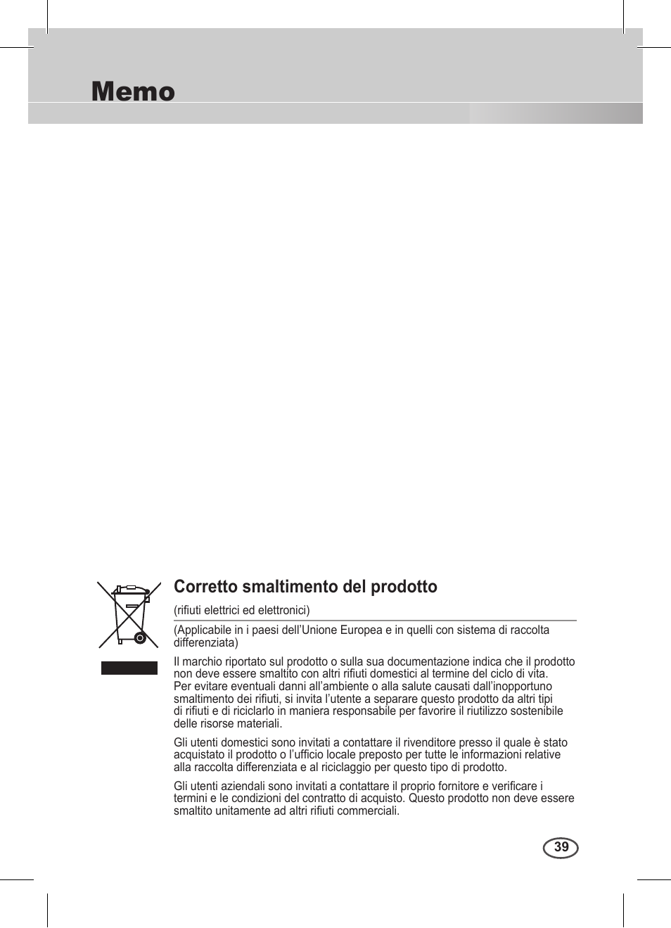 Corretto smaltimento del prodotto | Samsung C4235(P) User Manual | Page 199 / 240