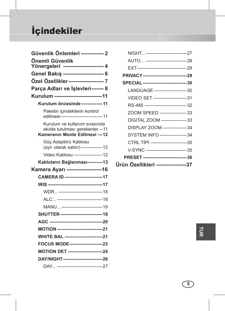 Içindekiler | Samsung C4235(P) User Manual | Page 205 / 240