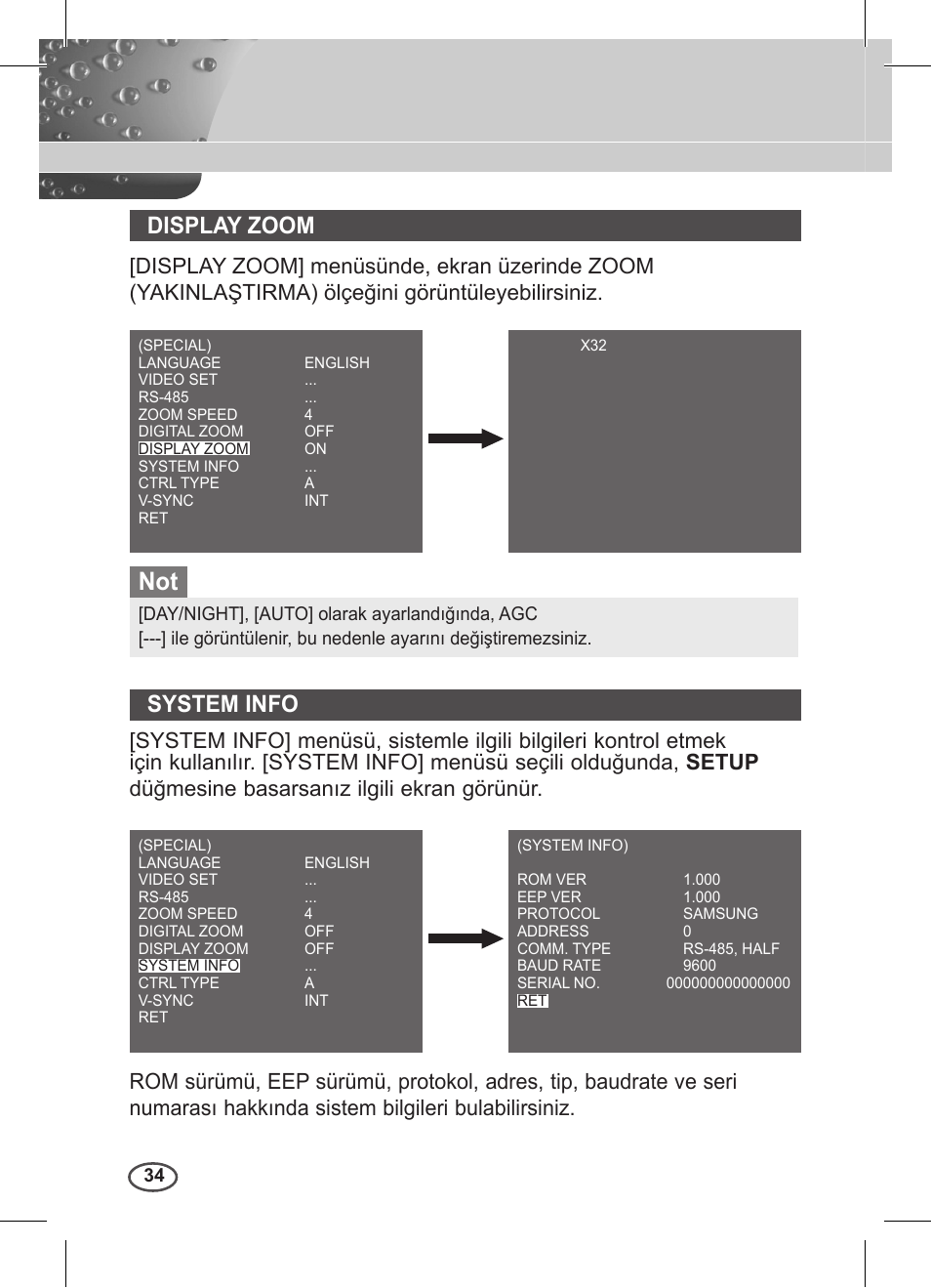 Display zoom, System info | Samsung C4235(P) User Manual | Page 234 / 240