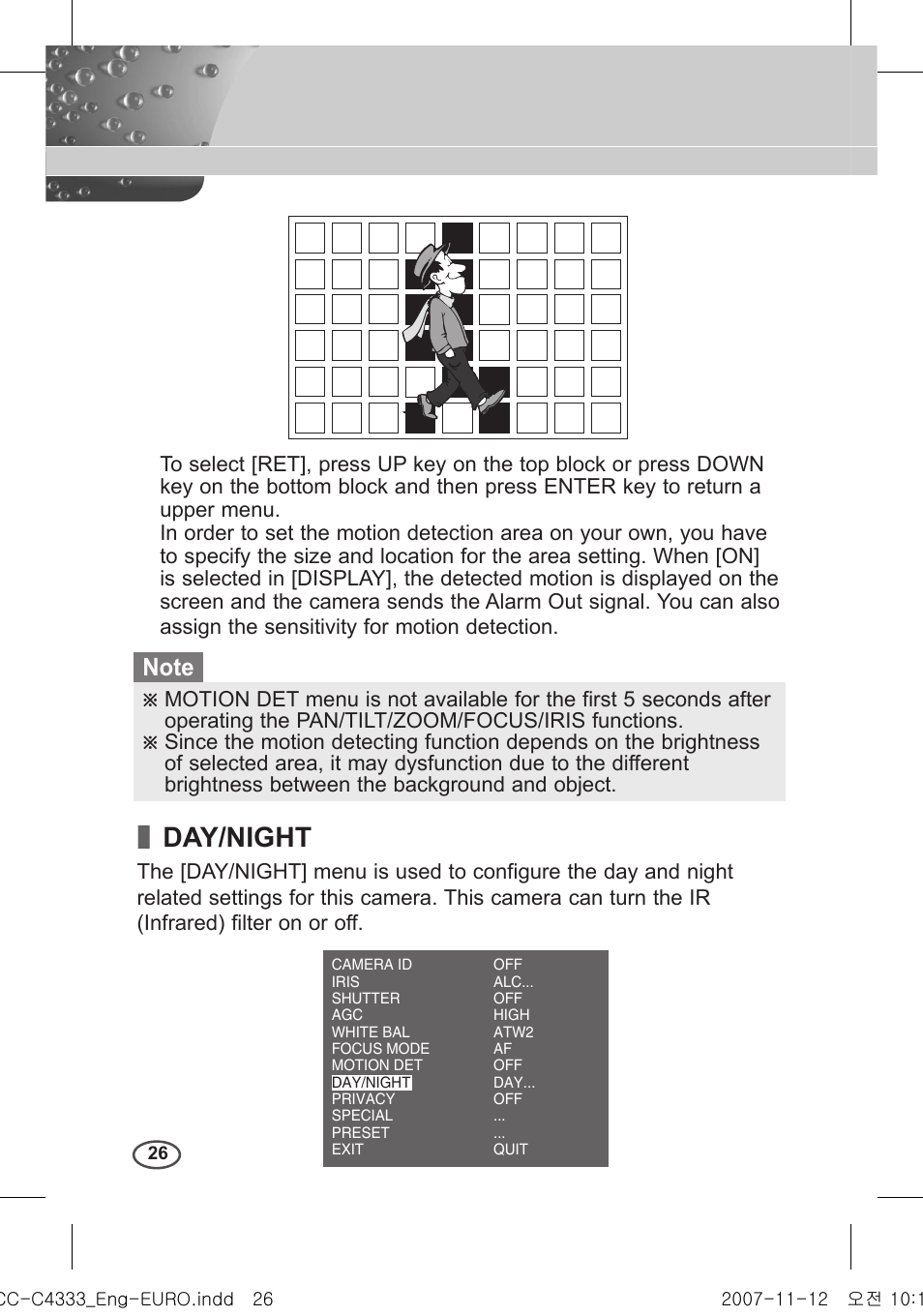 Day/night | Samsung C4235(P) User Manual | Page 26 / 240